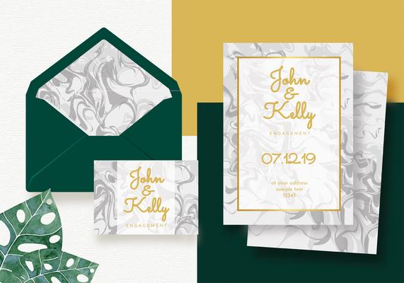 Engagement Invitation Template Vector Design