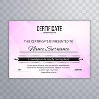 Modern certificate design polygon background vector