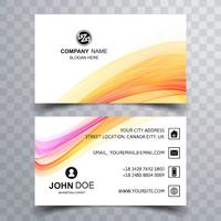 Abstract wave business card background vector