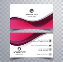 Abstract wavy business card design template vector