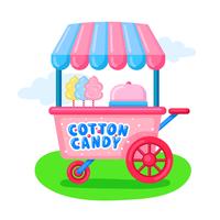 Cotton Candy Cart vector