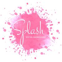 Modern bright watercolor pink splash design vector