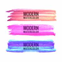 Hand draw colorful watercolor stroke design vector