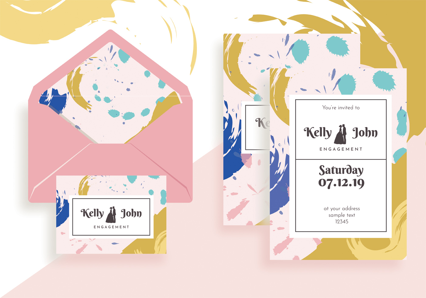 Engagement Invitation Template Vector Design - Download Free Engagement Invitation Template Vector Design - Download Free