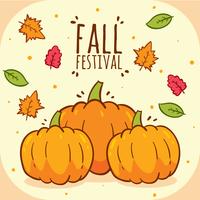 Pumpkins Fall Festival Vector