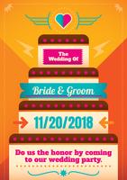 Wedding card vector