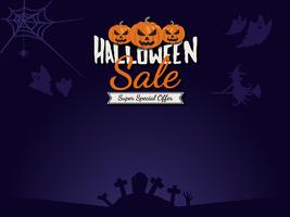 Halloween sale background vector