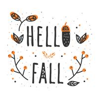 Hello Fall Vector