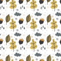 Doodle Fall Pattern Vector