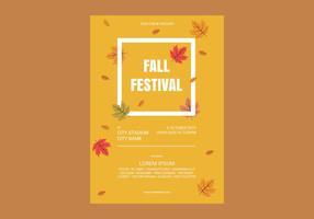 Fall Festival Vector Poster Template