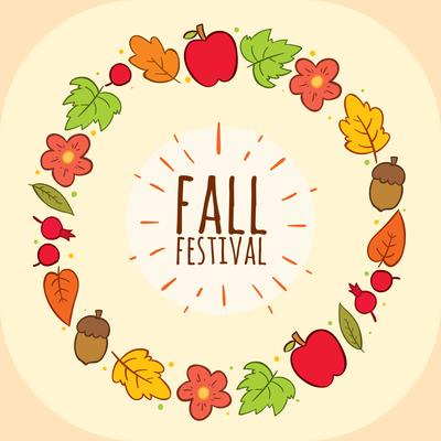 Fall Festival Frame Vector