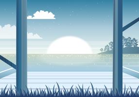 Vector hermoso paisaje ilustración