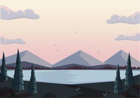 Vector hermoso paisaje ilustración