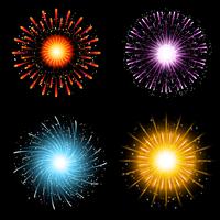 Fireworks collection vector
