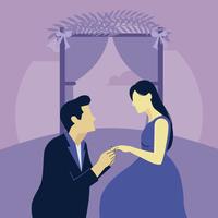 Engagement Proposal Vector Illustration
