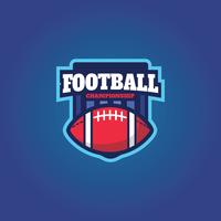 American football championship logo Royalty Free Vector