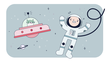 vector de gato espacial