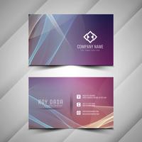 Abstract colorful elegant wavy business card template