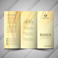 Abstract modern wavy Trifold brochure template vector