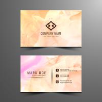 Abstract watercolor business card design template