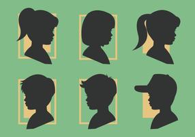 Children Silhouettes Collection vector