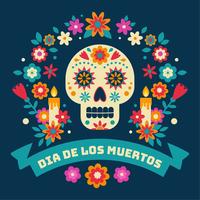 Dia de Los Muertos Vector de fondo