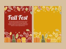 Folleto de fiesta de otoño fest vector