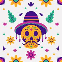 Día de los muertos Vector de fondo