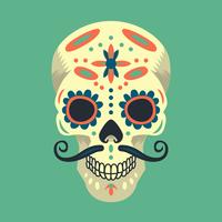 Colorful Mexican Sugar Skull Illustration vector