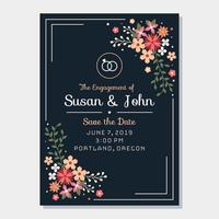 Engagement Invitation Template Vector
