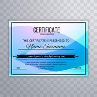 Abstract colorful certificate template vector illustration
