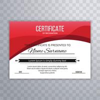 Diseño de certificado elegante en estilo profesional con onda vector