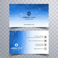 Abstract blue business card template vector