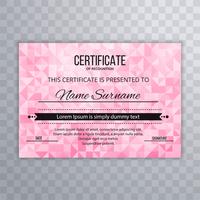 Abstract geometric certificate template background vector
