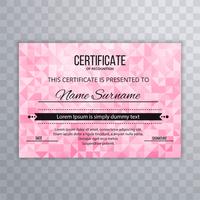 Abstract geometric certificate template background vector