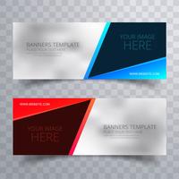 Banners creativos coloridos hermosos set vector de plantilla