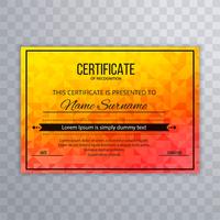 Abstract colorful certificate template background vector