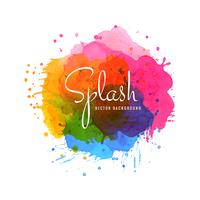 Elegant colorful splash watercolor background vector