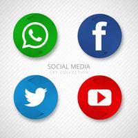 Modern social media icons set illustration vector