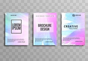 Abstract colorful watercolor business brochure template vector