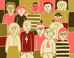 Colorful Group of People vector