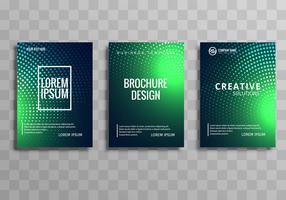 Beautiful colorful business brochure template set vector