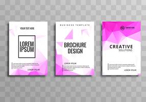 Abstract colorful business brochure template set design vector