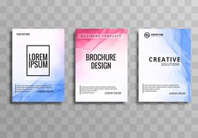 Abstract colorful business brochure template set vector