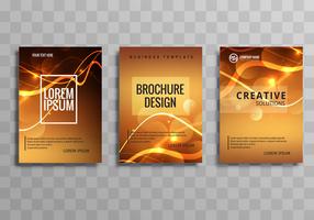 Abstract shiny colorful business brochure template set vector