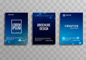 Abstract blue colorful business brochure template set design vector