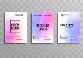 Abstract colorful businss brochure template set vector