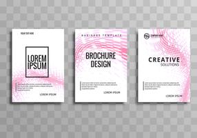 Modern business brochure template set vector