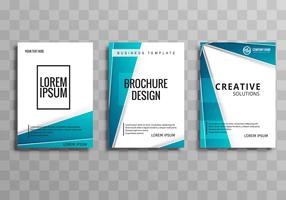 Diseño de conjunto de plantilla de folleto de negocios moderno vector