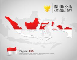 Mapa de Indonesia vector